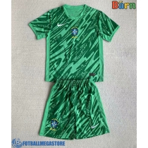 Fotballdrakt Barn Brasil Keeper Hjemmedraktsett Copa America 2024 Kortermet (+ Korte bukser)